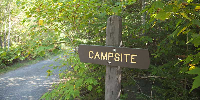campsite sign