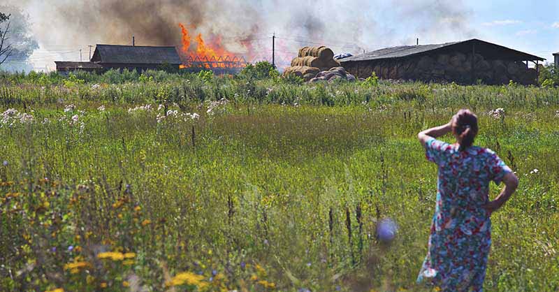 Barn fire