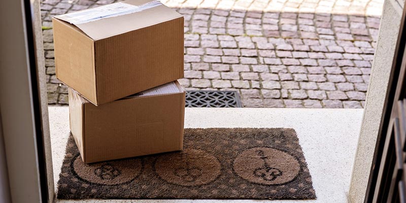 packages on doorstep
