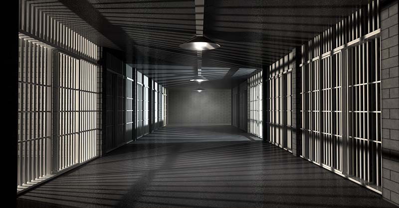 Empty jail cells in local correctional facility