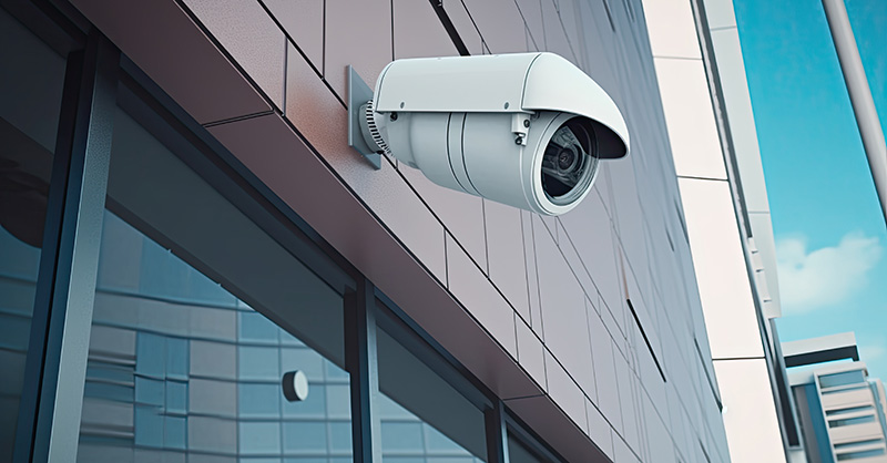 Security camera acting as a preventive premises security measure