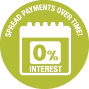0% Interest - spread payments over time!