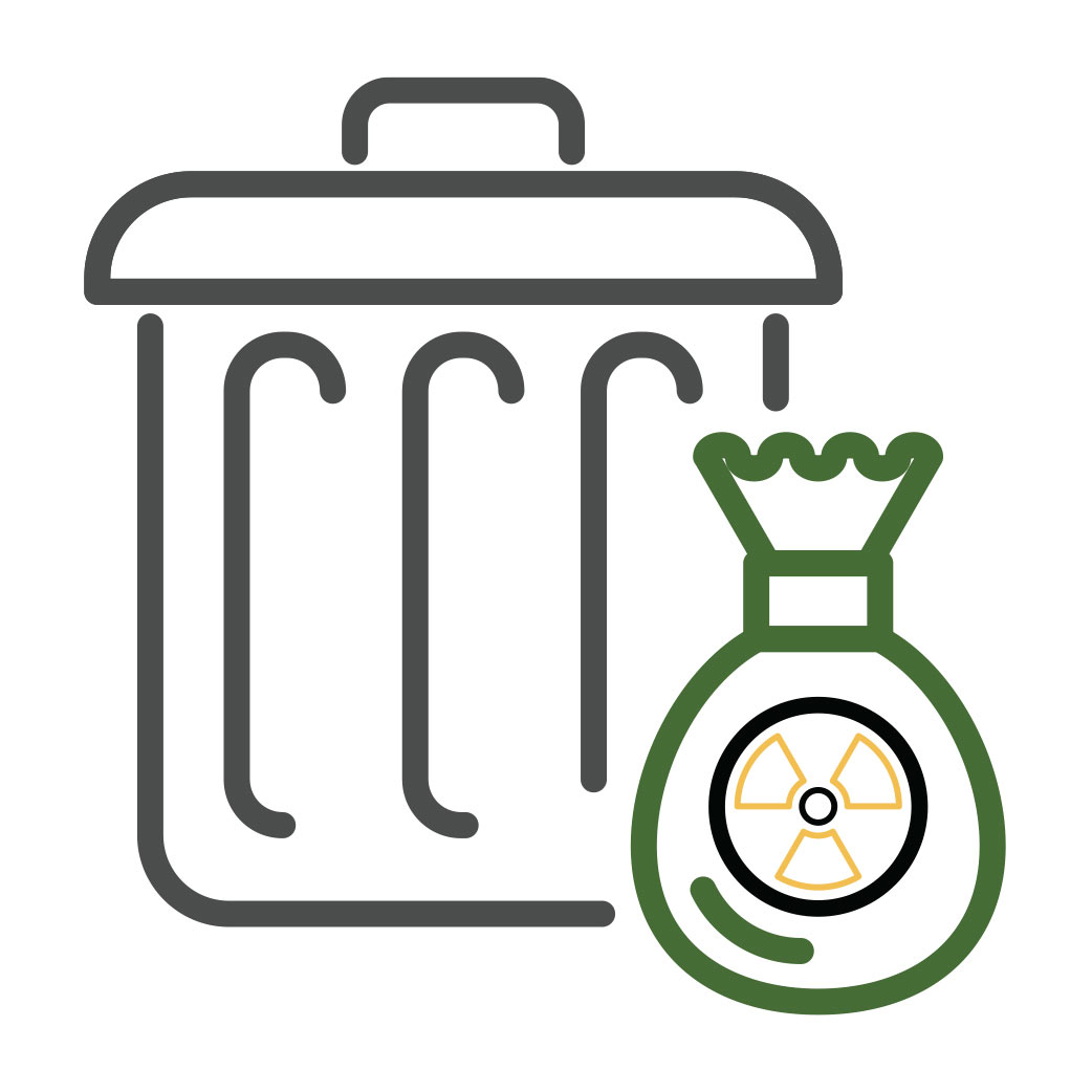 toxic waste and trash container icon