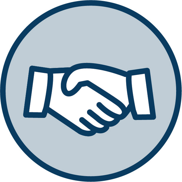 icon with handshake