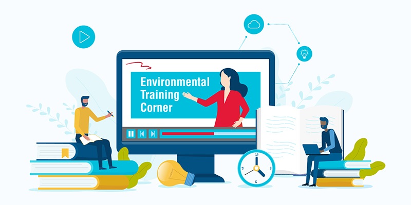 Laptop with Environmental Training Corner Text