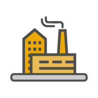 Industrial manufacturing graphic icon
