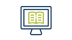 Book and Computer Learning Icon