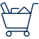 line drawn shopping cart